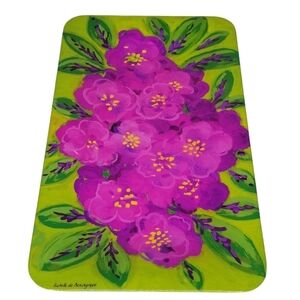 ISABELLE De Borchgrave Melamine Serving Platter Tray Pink Floral Design
